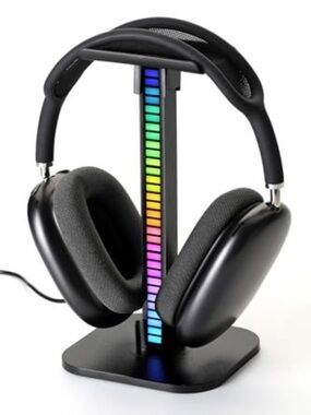LED Multi-Color Headphone Stand - Black